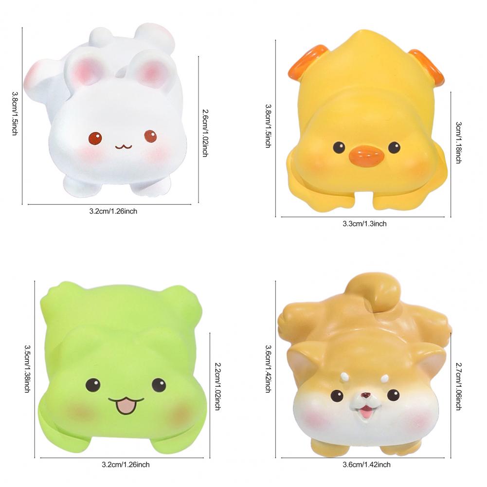 Car Decoration Cartoon Car Ornaments High Temperature Resistant Dashboard Decorations Rabbit Duck Frog Dog Car Figurine