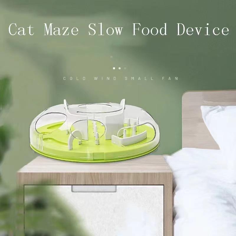 Grenzüberschreitendes Katzenlabyrinth Slow Feeder Puzzle-Napf - Anti-Schling-Trainingsspielzeug
