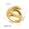 18K exaggerated ring, water drop knot, open ring, knotted irregular geometric decorative ring, index finger ring.