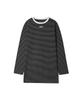 Cotton Rivers Club Striped Mini Dress (Black)