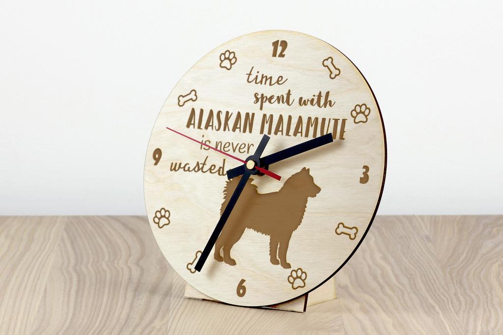 Alaskan Malamute – Clock with a dog, wooden clock | Art-Dog