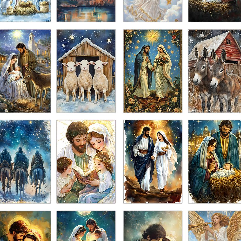32cps, Christmas Postcards, the Birth of Jesus, Birthday/anniversary Gifts, Collectibles, Suitable for Gifting, Mailable.