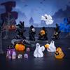 Pumpkin Cartoon Scary Rabbit Statue Multicolor Desktop Knick-knack  Festival Supplies