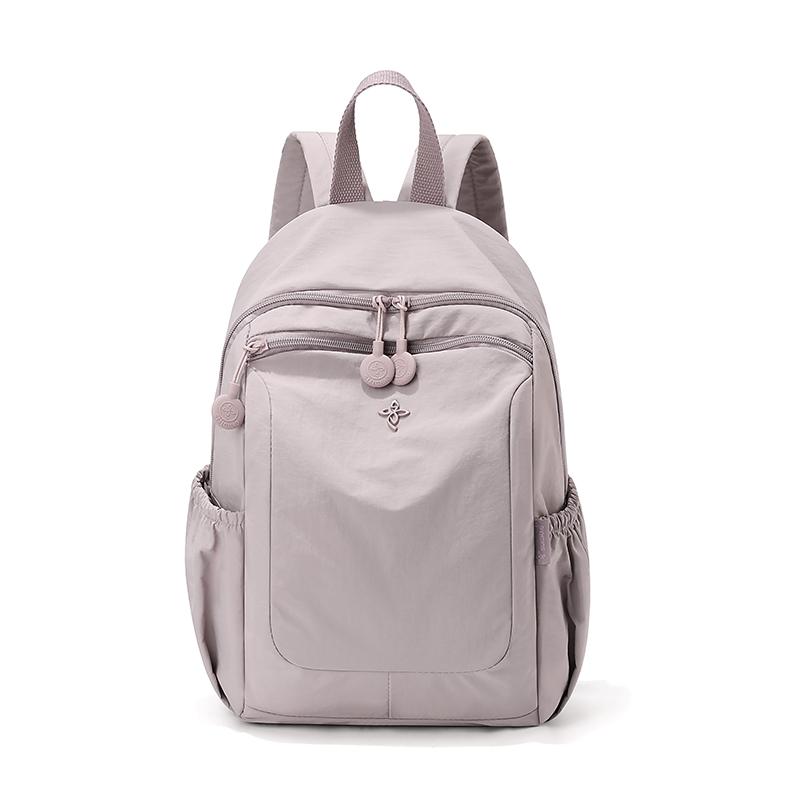 Leichter Nylon-Rucksack mit Reißverschlusstasche vorne Seitentaschen Verstellbare Träger Lässiger Tagesrucksack für Damen für den täglichen Gebrauch und Reisen