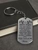 Stainless Steel Keychain and Necklace, Gift for Daughter, Carved Badge, Ideal Gift for Men, Couples, Boyfriend, Family & Friends