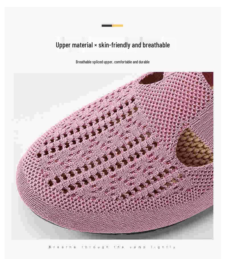 Women's Spring Breathable Slip-On Casual Shoes - Comfortable Soft Sole, Plus Size Available