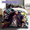 Juego de Ropa de Cama con Estampado de Dibujos Animados Colcha Funda de Colcha Funda de Almohada Decoración del Hogar Regalo de Cumpleaños (1 * funda nórdica + 2 * fundas de almohada, sin núcleo)