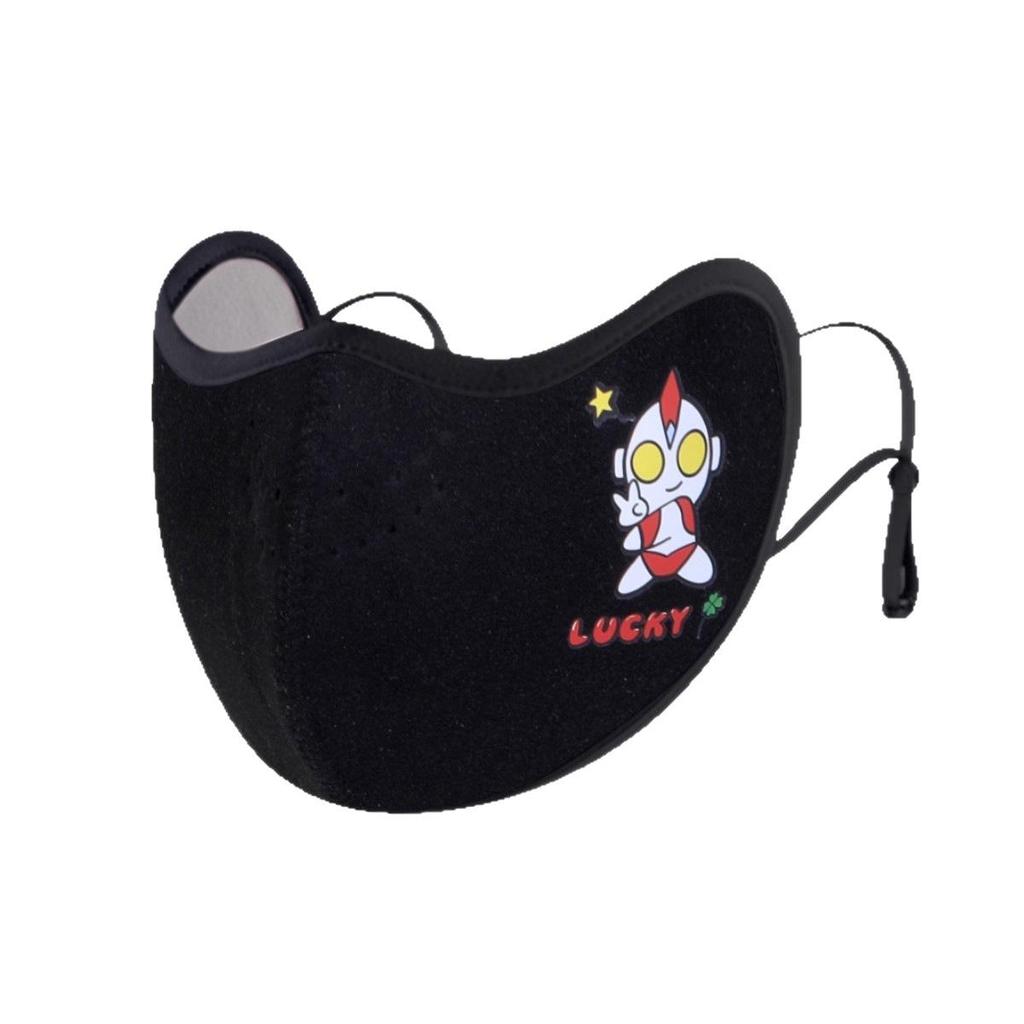 Children's 3D Cartoon Face Mask - Autumn/Winter, Washable, Windproof, Breathable German Fleece