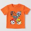 Paw Patrol Kids Cotton T Shirt Boys Girls Casual Short Sleeve Top Graphic Print Puppy Dog Cartoon Character Summer Clothing