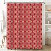 Kaleidoscope Shower Curtain Pink and Black Modern Print Waterproof Fabric for Bathroom Decor Set Includes 1 X Bath Mat (Title Le