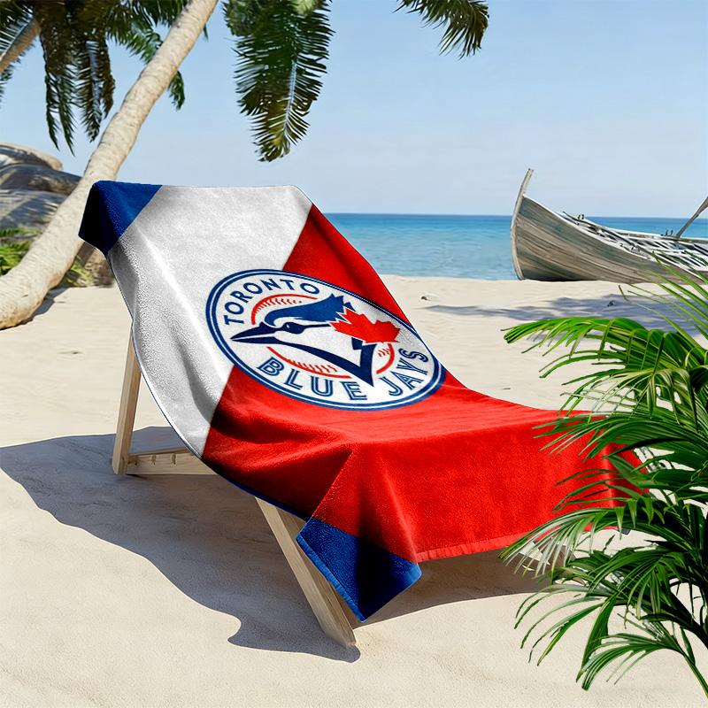 Asciugamano da Spiaggia Stampa Toronto Blue Jays, Asciugamano Grande Morbido Asciugatura Rapida per Spiaggia Campeggio Nuoto