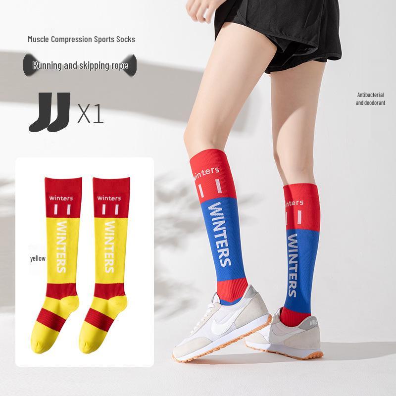 Women's Professional Kinesiology Compression Socks: Over-the-Knee, Ideal for Running, Jump Rope, Marathon, Frisbee, and Fitness