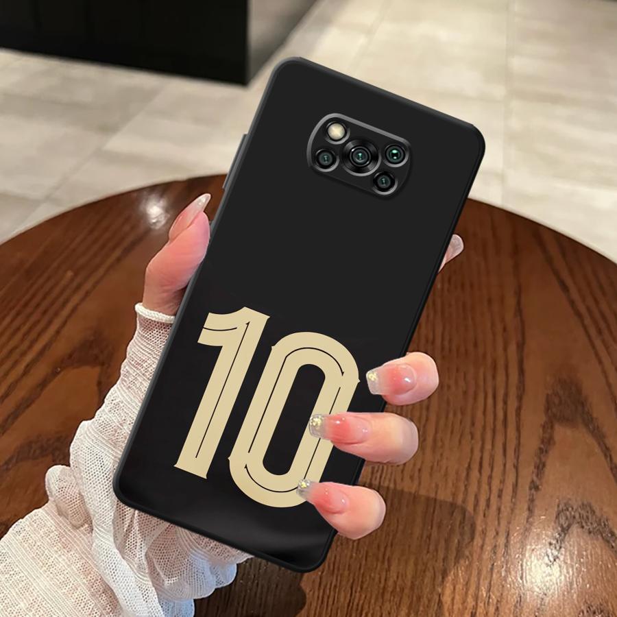 Case for Xiaomi Poco F8 M3 M4 M7 Pro F1 F3 C50 C71 X3 X4 X5 X7 Pro C75 M5 C61 Funda Phone Cover Football Numbers