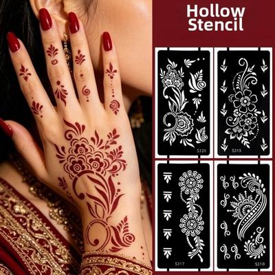 Legs Arm Henna Tattoo Stencil Stickers Mehndi Stickers Henna Tattoo Decals  Girls