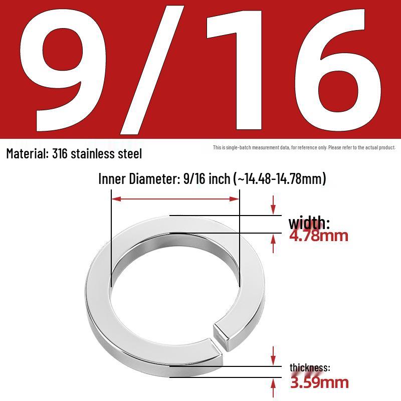US UK Standard 304/316 Stainless Steel Anti-Loosening Spring Lock Washer