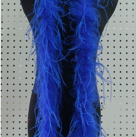 Blue 1PLY Natural Ostrich Feather Boa Fluffy Plume Ribbon Shawl DIY Sewing Trim for Wedding Christmas Party Dress Costume Accessories