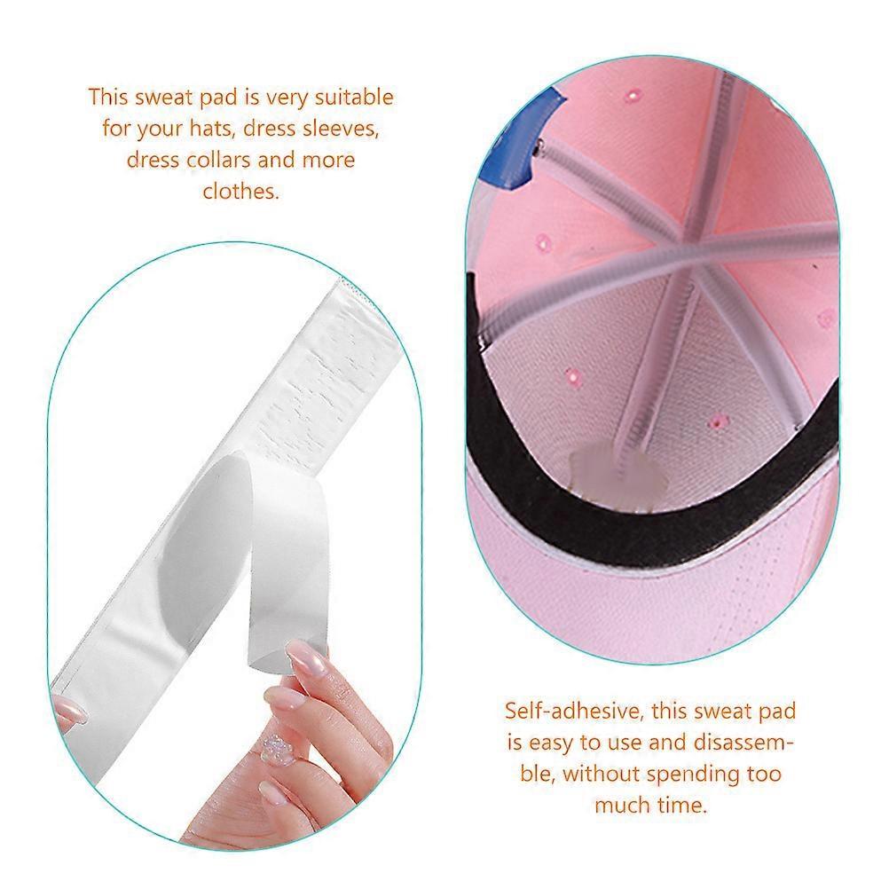 20pcs Absorbent Sweat Pads Hat Sweat Liner Clothing Collar Sweat Absorption Strips