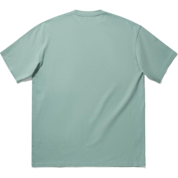 Li Ning Vital Series Solid Color Loose Fit Round Neck Short Sleeve T-Shirt Unisex Tops Lake-Blue AHSU925-4