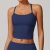 New Thin Shoulder Strap Square Round Neck Neck Sports Yoga Top Super Soft Nylon Fitness Outdoor