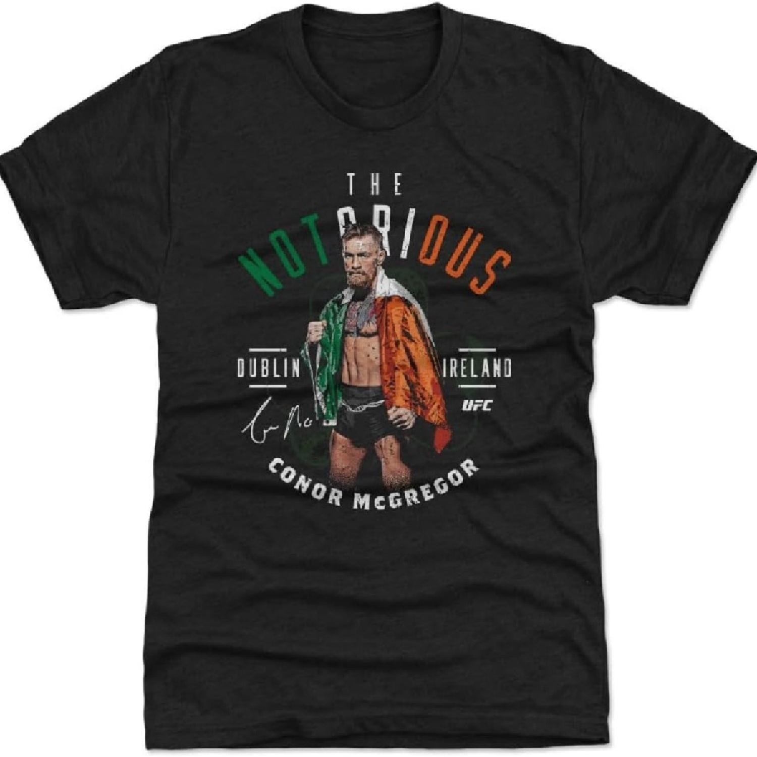 

500 LEVEL Conor McGregor UFC Men s Premium T-Shirt - Conor McGregor The Notorious Pose WHT XXXXXL