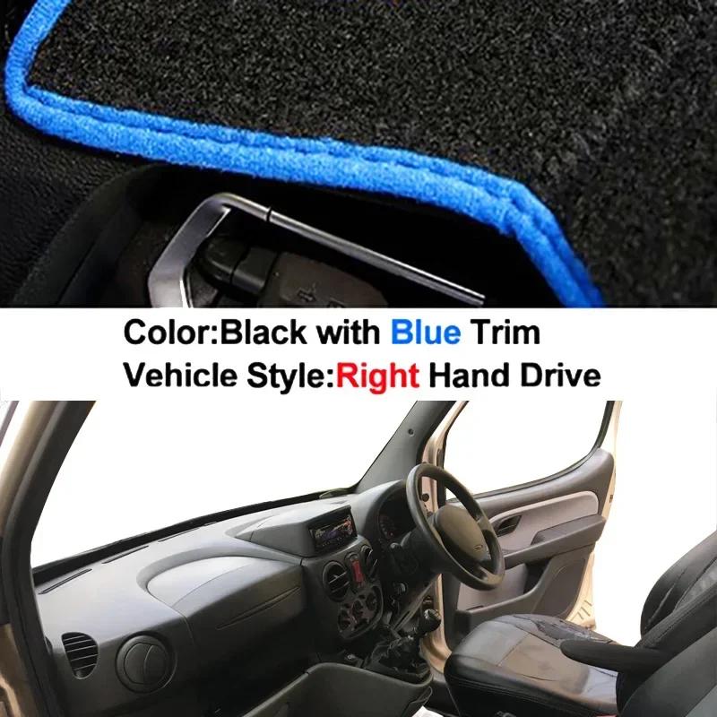 Car Dashboard Cover Non slip pad For Fiat Doblo 2000 - 2015 Protector Rug Car Dash Mat Sun Shade Pad Anti-UV Cushion 2014 2013