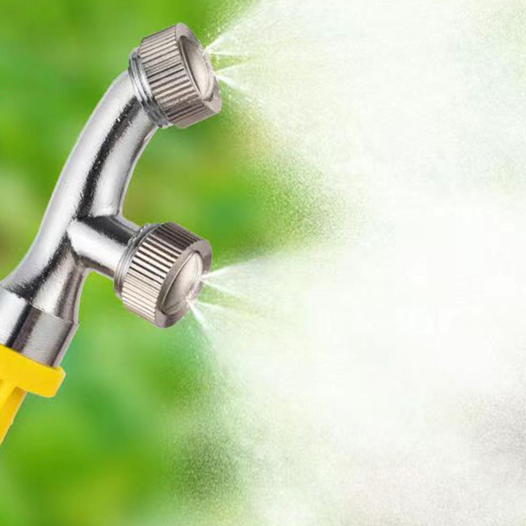 Electric Sprinkler Atomizing Nozzle Chrome-plated Alloy Double Nozzle Accessories Agriculture Spray Nozzle For Garden Plant Care