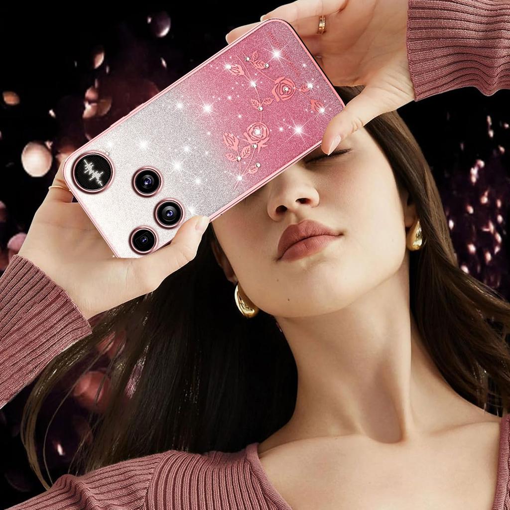 Telefon za nic (3) 5G pouzdro Květinové TPU Flexibilní Gradientní Kryt na telefon