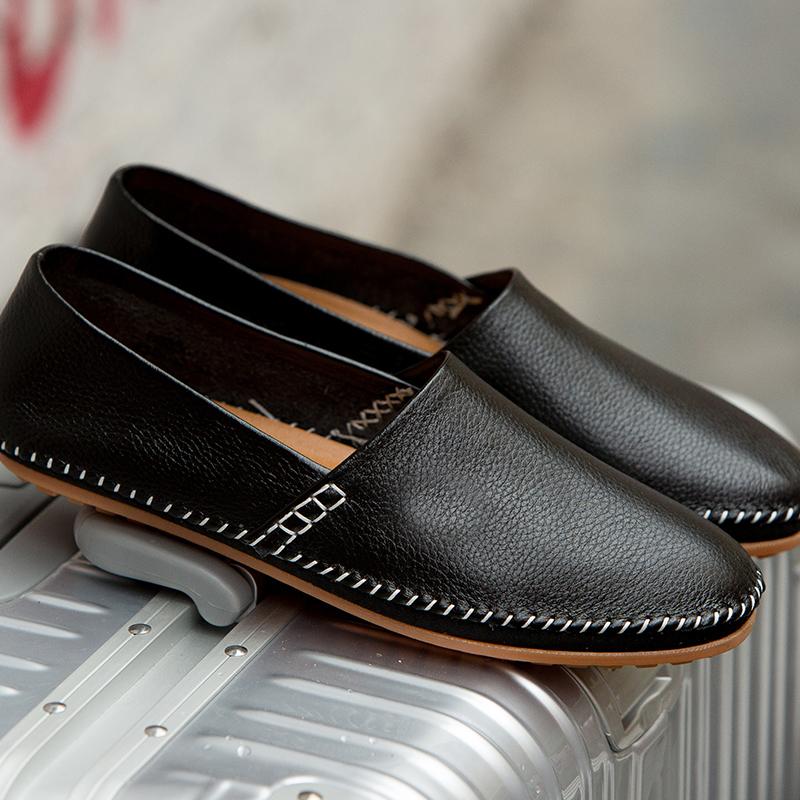 Fashion Men's Driving Shoes Leather Slip-on Mocassin Homme Loafers Casual Breathable Soft Comfortable Big Size 50 Zapatos Hombre