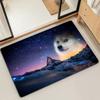 Doge funny Emoticon S-Shiba M-Meme Microfiber Decorative Versatile Flannel Floor Bath Door Mat Quick Dry Absorbent Non-slip Sole