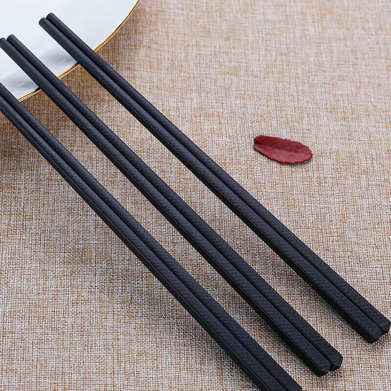 Dan Shi Zhi Yuan Black Alloy Chopsticks, 50 Pairs