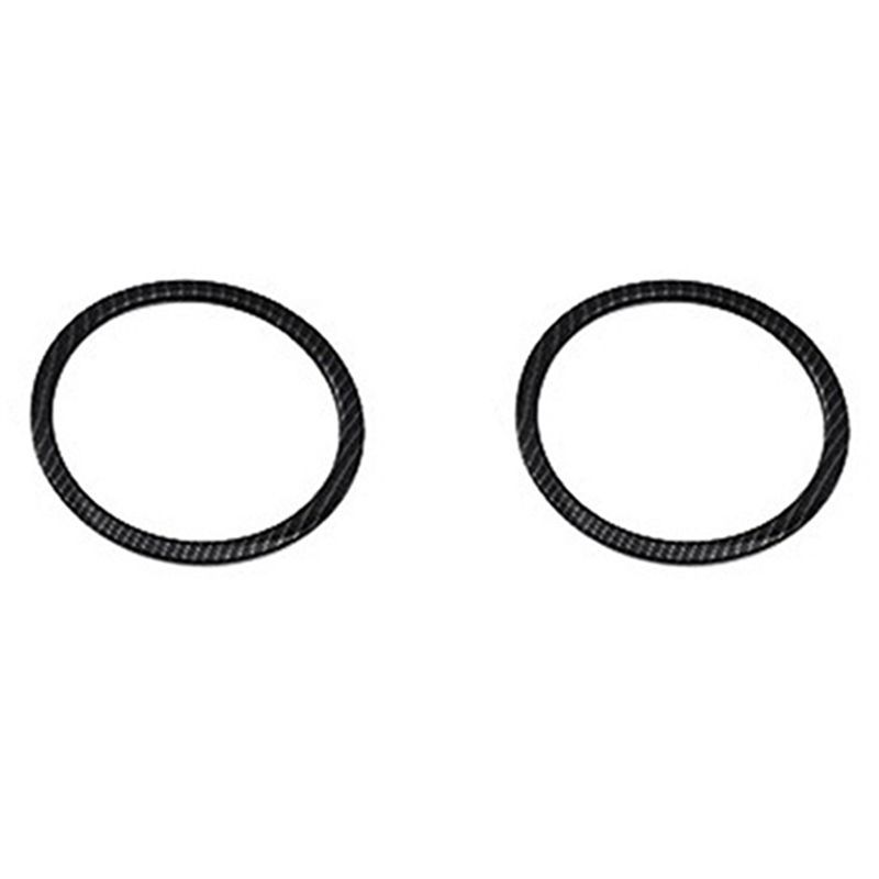 Authentic 4Pcs For Nissan X-Trail 14-19 Car Carbon Fiber Decorative Circle Ring Cover Trims Decoration Accessories