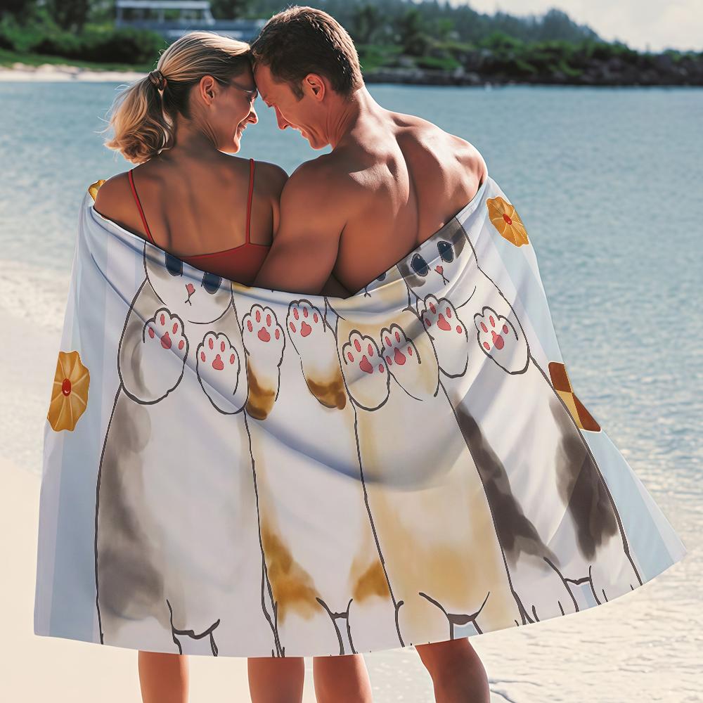 Cartoon M-Mofusand-S Towel Quick Drying Beach Towels Are Suitable For Swimming Pools Camping Yoga And The Gym