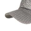 Nuovo cappello da sole casual a tinta unita con protezione solare, cappello estivo da donna, berretto da baseball in maglia cava