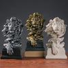 Nordische Vintage Löwen-Harzstatue, Luxuriöse Tierfigur, Dekorationsornament für Wohnzimmer Schreibtisch Regal, Moderne Wohnaccessoires Geschenk