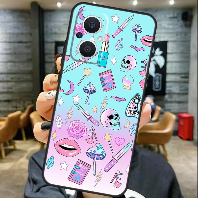 Pastel Goth Witchy Case For OPPO Reno 11 11F 13 12 F 8T 7 8 10 Pro OPPO Find X8 X6 Pro X3 X5 Lite Cover Coque