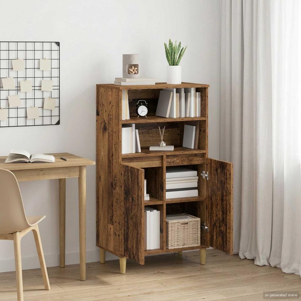 Highboard Reclaimed Wood 60 x 36 x 110 cm Engineered Wood