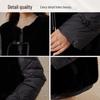 JIANHU Mid-Aged Women's Spliced Wool Blend Duck Down Winter Coat