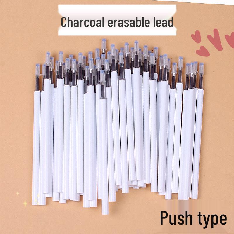 Moresable Druckkugelschreiber-Minen, Radierbar, Drucktyp, Kristallblau & Karbonschwarz, 20/50er-Packs für Schüler