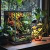 Glass Terrarium 20x20x30cm Waterproof Bottom For Reptiles Amphibians