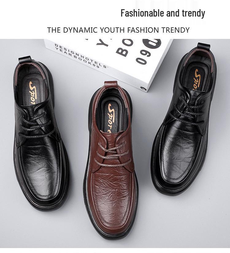 Men's Plus Size Genuine Leather Dress Shoes - Soft Sole & Upper, Sizes 37-47