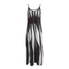 Women's Casual Sleeveless Maxi Dress Lightweight V Neck Loose Fit Summer Beach Dress with Paisley Print and Lace Panel Design