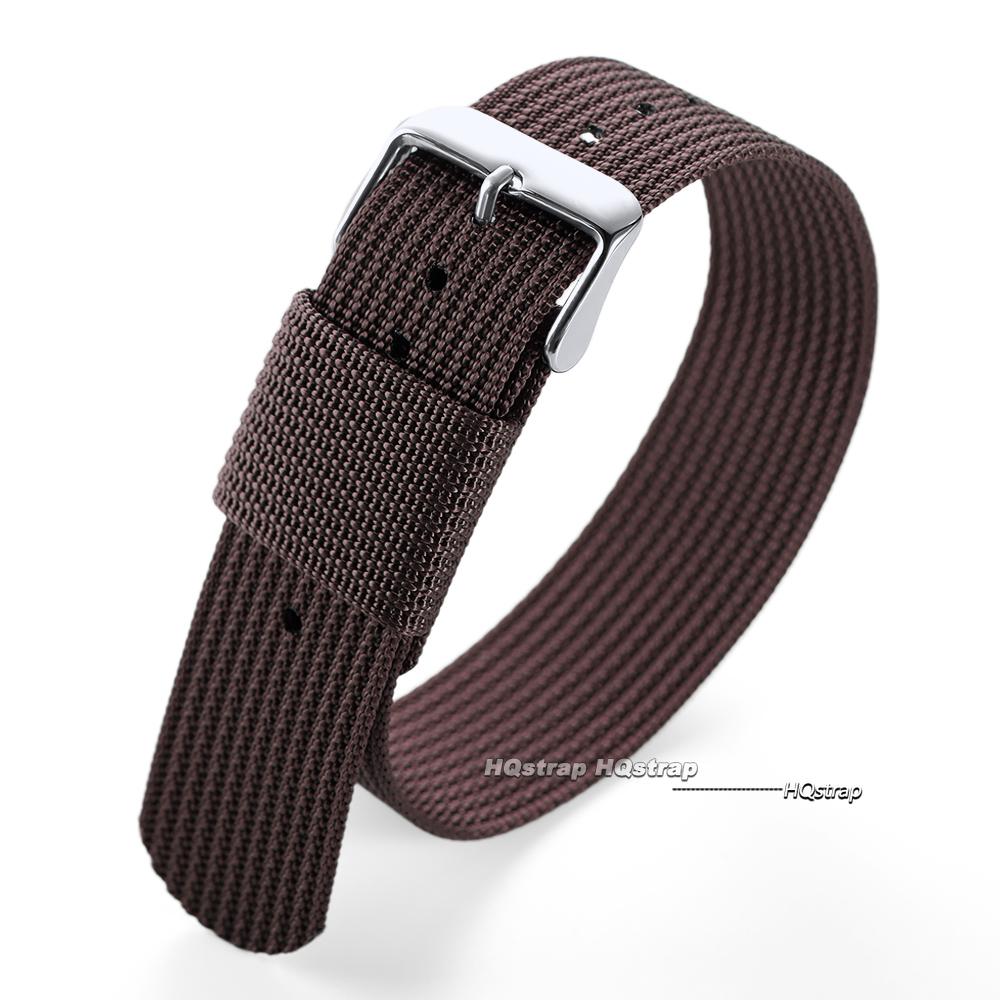 Ribbed Nylon 18mm 20mm 22mm Watch Band Men Women Straps Woven Canvas Bracelets Sport Wristbands Breathable Replacement Belt