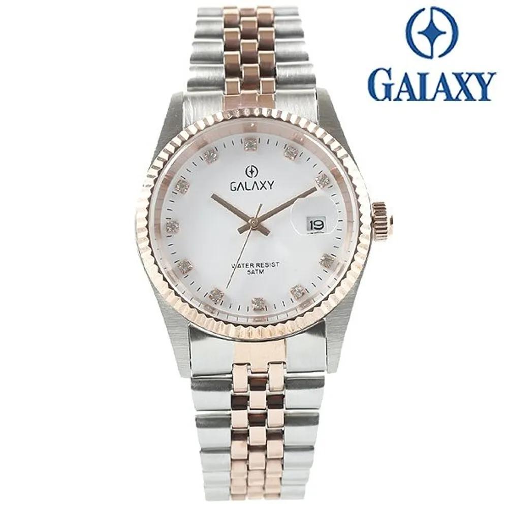 Galaxy 50M Wasserdichte Herren-/Damen-Paar-Armbanduhr QT7013ME/QT7013FE