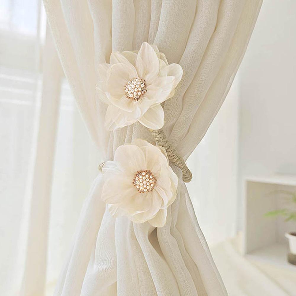 

Flower Shape Curtain Buckles Twist Bough Rope Curtain Fixer Clip Curtain Strap Home Decoration белый
