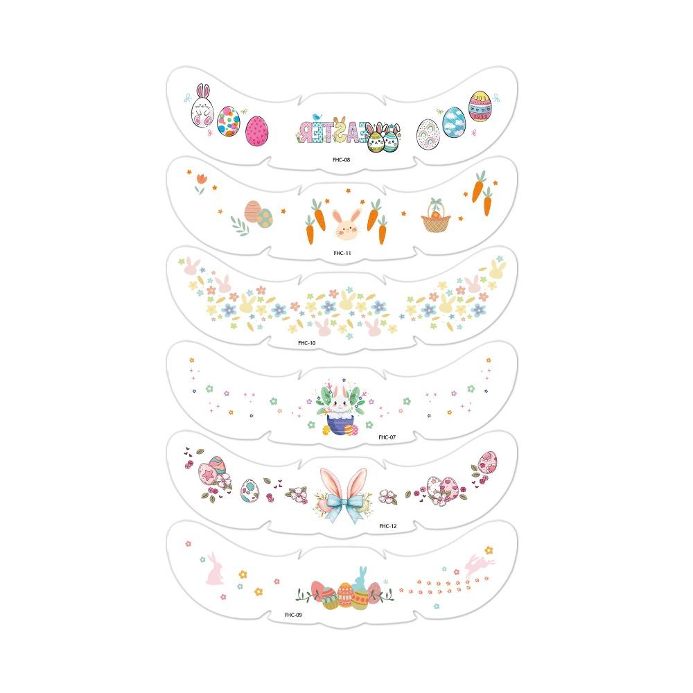 

DIY Easter Face Tattoo Long Lasting Face Freckle Stickers Convenient Cheek Temporary Tattoo Party Style B