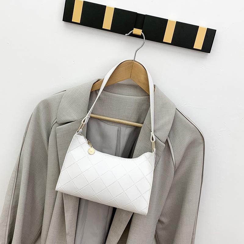 Ladies bag autumn and winter new small bag dumpling bag plaid simple shoulder bag women's armpit bag one