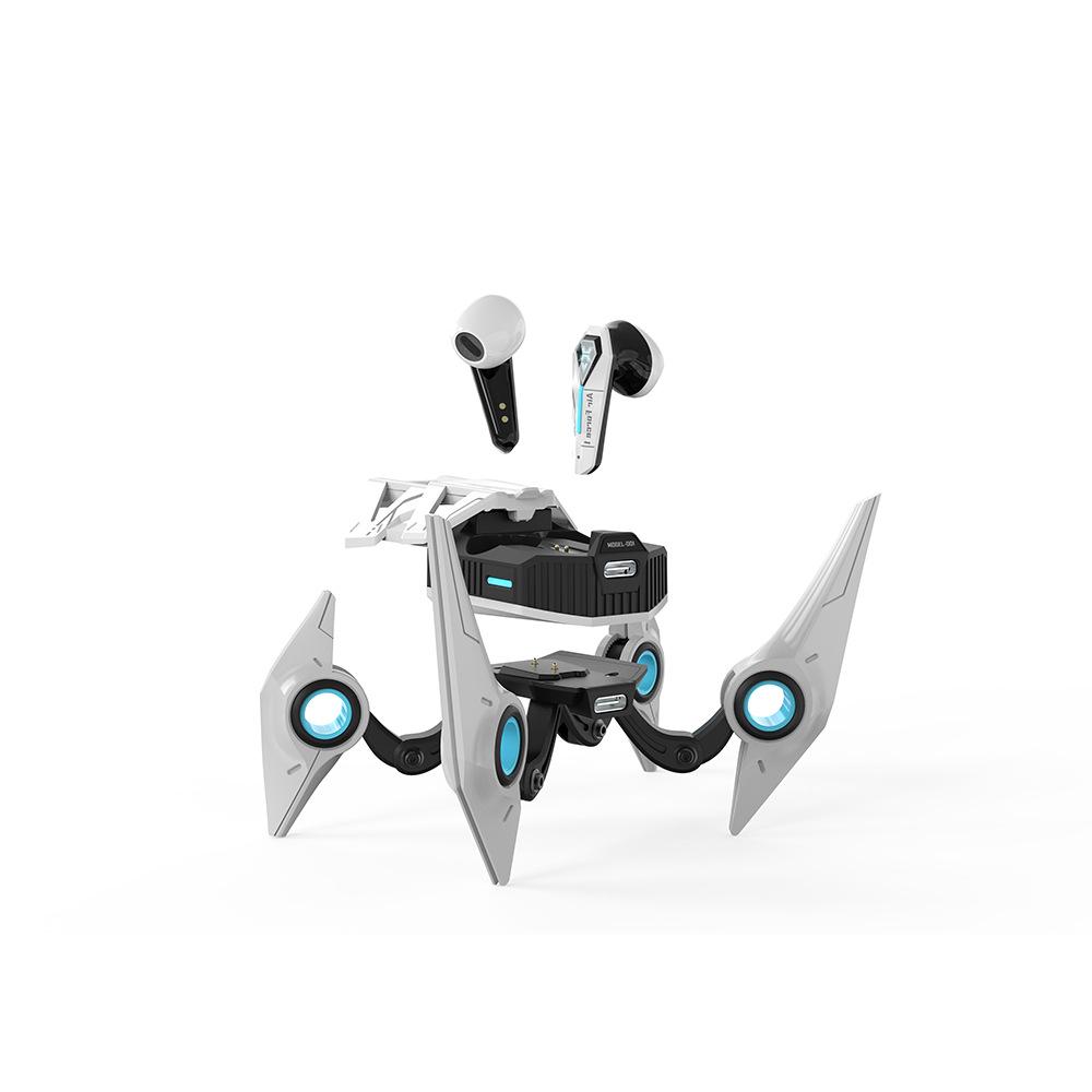Mecha Trend Bluetooth Earphones: Gaming Pendant with Low Latency & High-Quality Sound