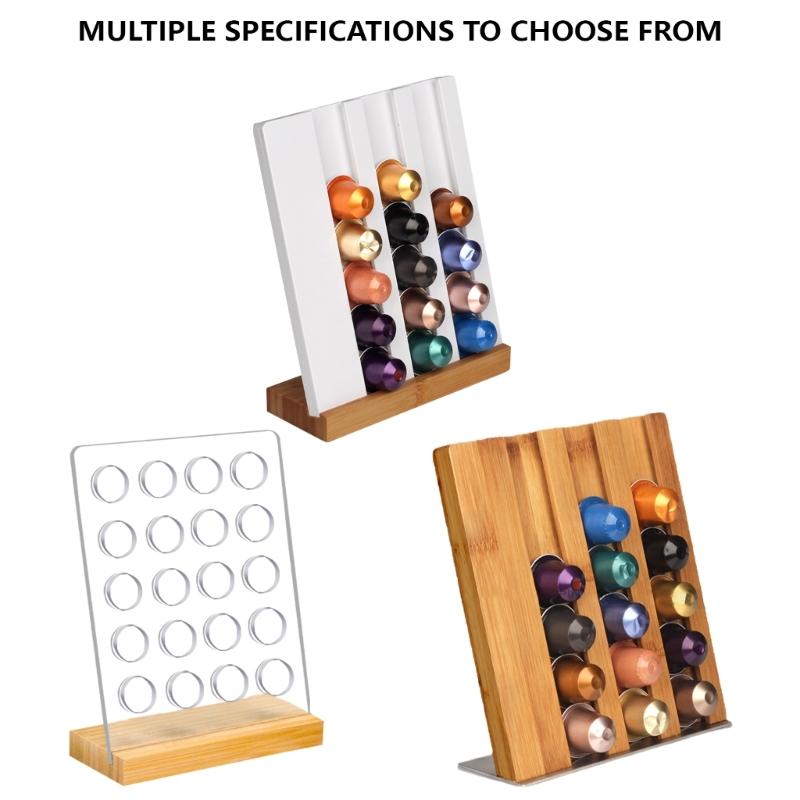 Convenient Coffee Rack Clear Coffee Pods Holder Storage Rack Coffee Pods Shelf Acrylic Texture Suitable for Kitchen