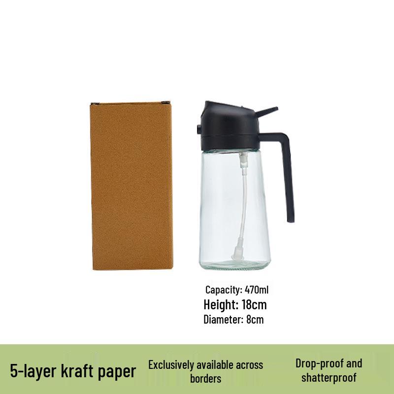 Dual-Use Glass Oil Spray Bottle for Kitchen & Air Fryer