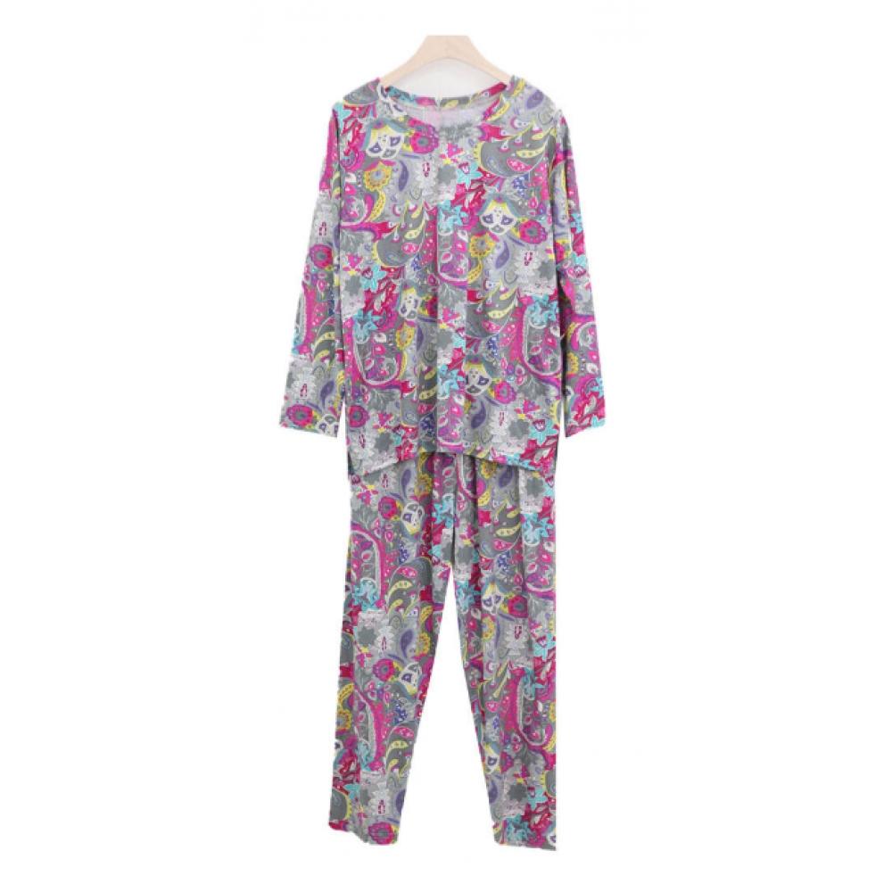 SHiz Madam Women S Large Flower Pattern paiSley Home Set GrandmotHer pajamaS H